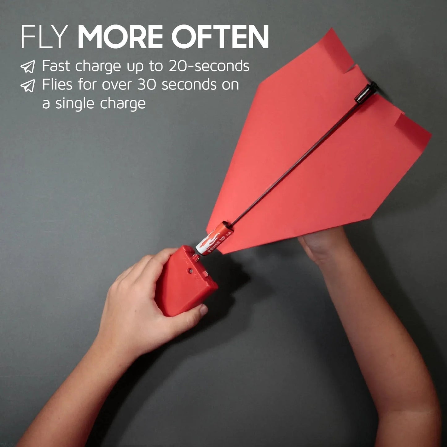 Powerup 2.0 Airplane (Red)-Surenkami modeliai-Brain Games LT