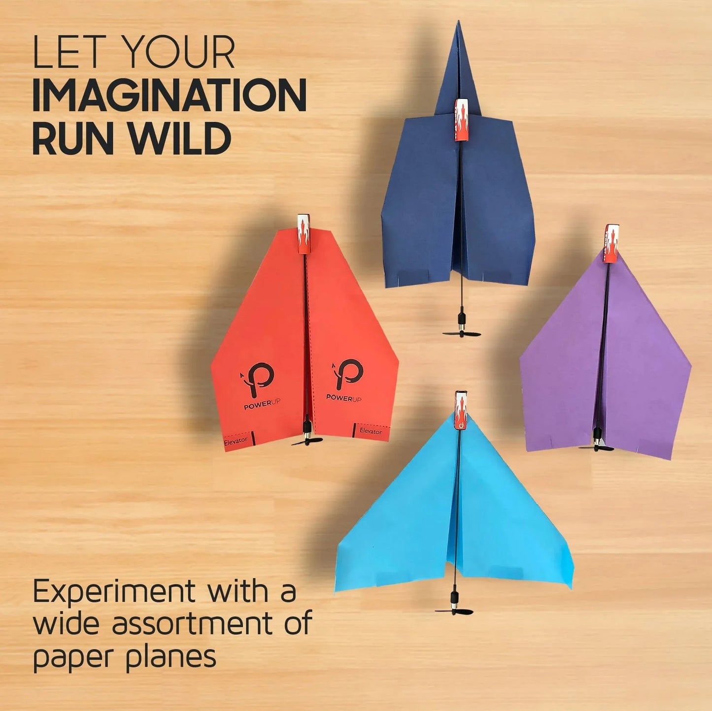 Powerup 2.0 Airplane (Red)-Surenkami modeliai-Brain Games LT