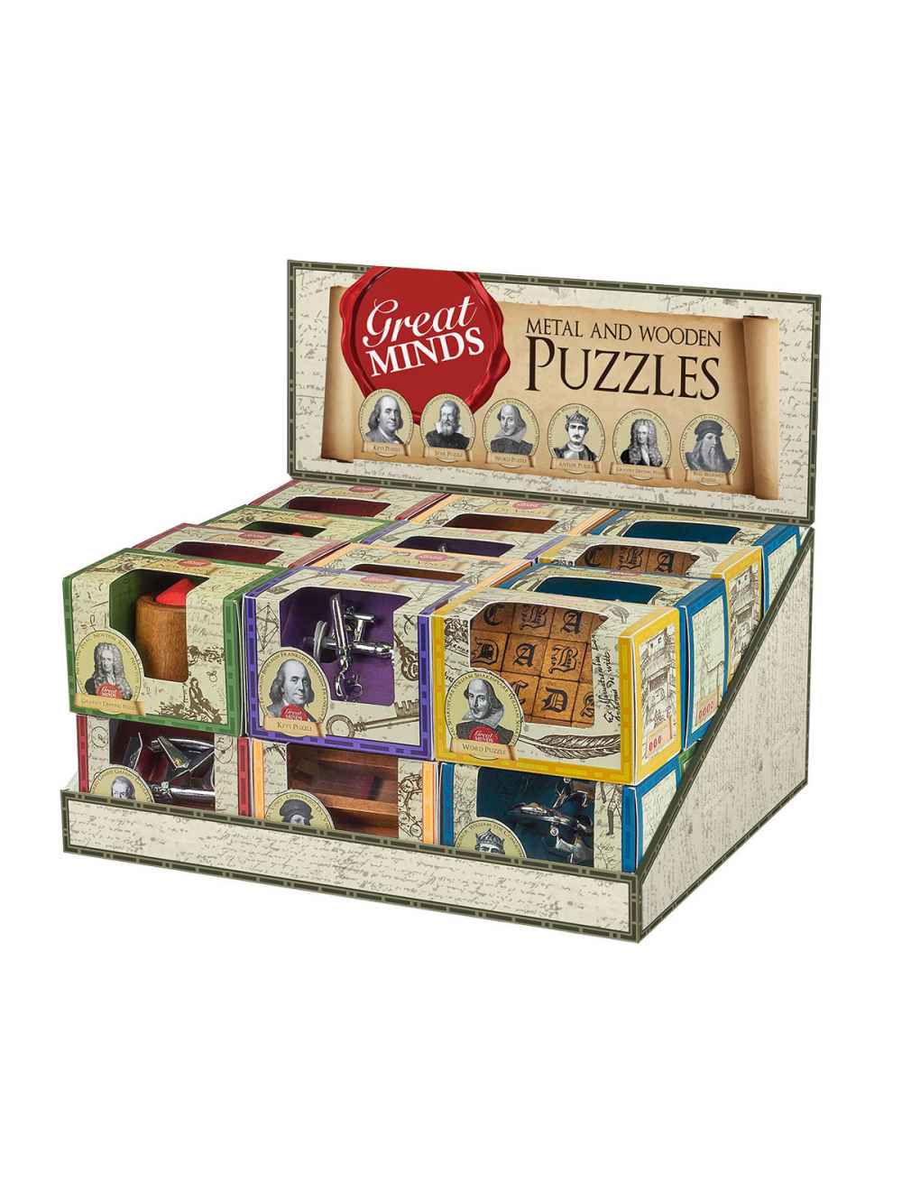 Professor Galvosūkiai Great Minds Wood and Metal puzzle
