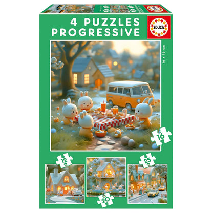 Progressive Bunny City-Vaikiškos dėlionės-Brain Games LT
