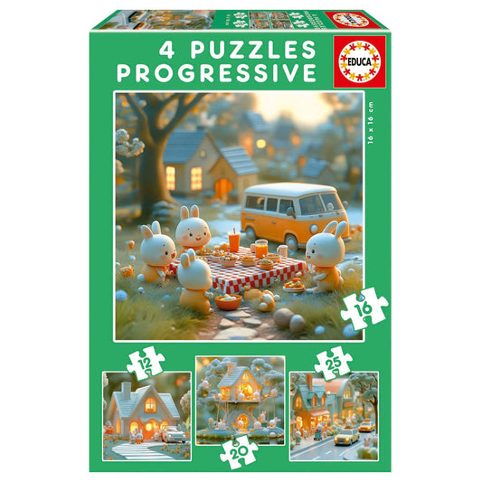 Progressive Bunny City-Vaikiškos dėlionės-Brain Games LT