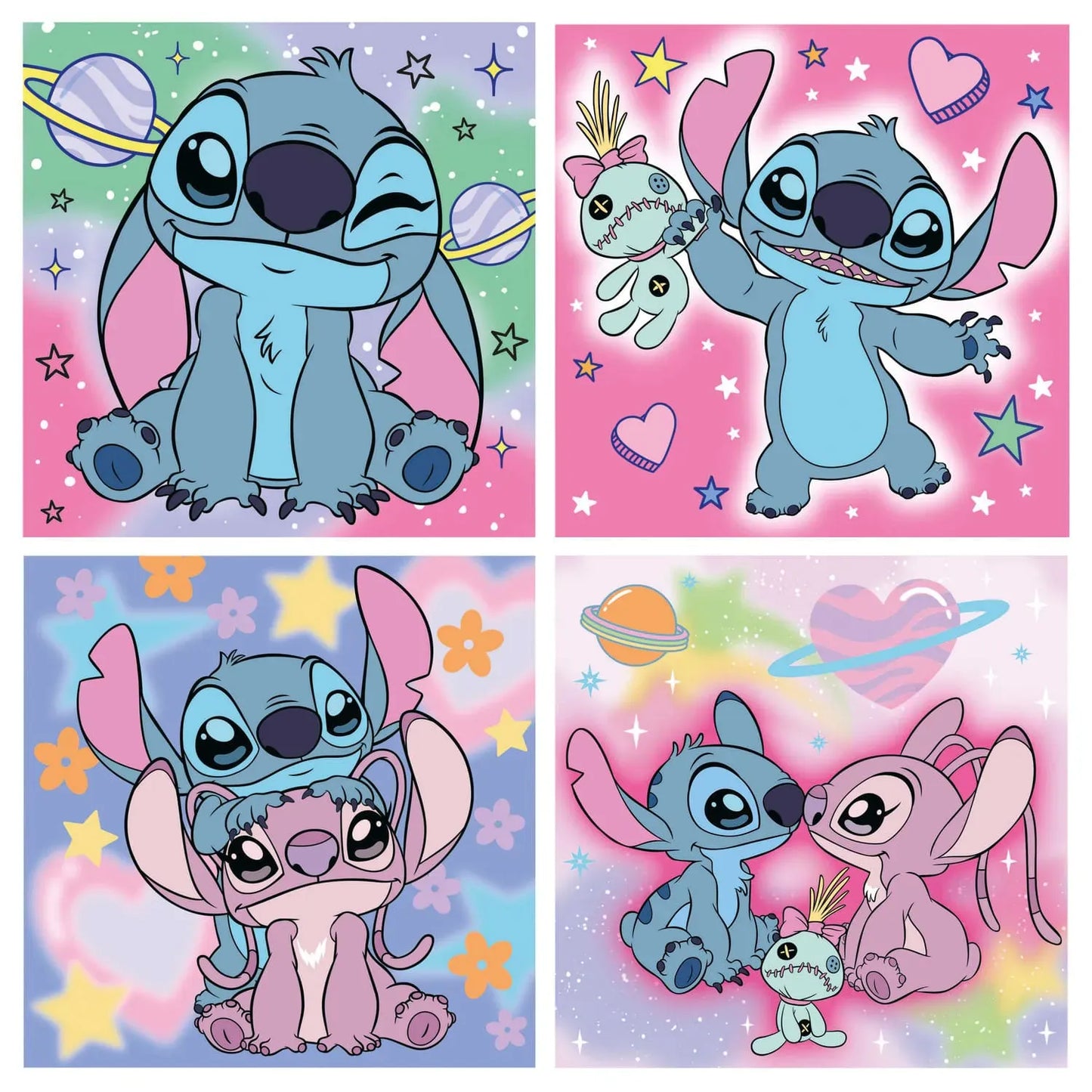 Progresyvi dėlionė „Stitch“, 12, 16, 20, 25-Vaikiškos dėlionės-Brain Games LT