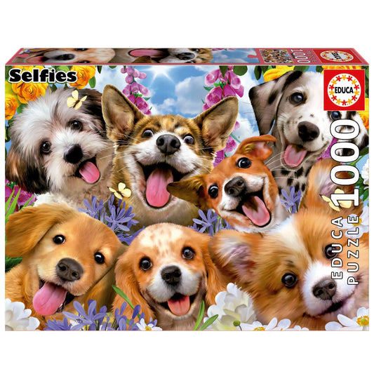 Puppies Selfie, Howard Robinson, 1000-Universalios dėlionės-Brain Games LT