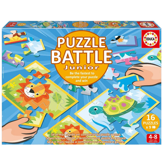 Puzzle Battle Junior: Animals-Vaikiškos dėlionės-Brain Games LT