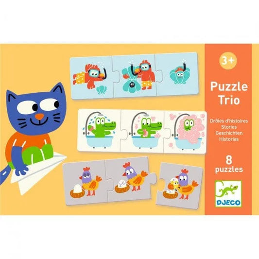 Puzzle Trio - Stories, 24-Vaikiškos dėlionės-Brain Games LT