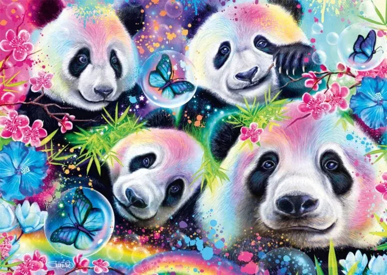 Rainbow Pandas, 1000-Universalios dėlionės-Brain Games LT