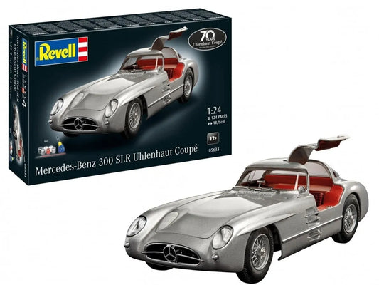Revell - 1955 Mercedes-Benz 300 SLR Uhlenhaut Coupe 70th Anniversary, 1/24-Surenkami modeliai-Brain Games LT