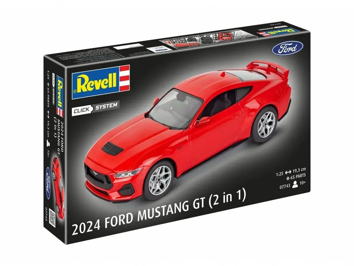 Baksas Surenkami modeliai Revell - 2024 Ford Mustang GT (2 in 1) (Click System), 1/25