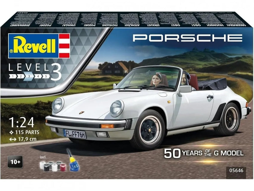 Revell - 50 Years of Porsche 911 G-Model Porsche 911 Carrera Cabrio-Surenkami modeliai-Brain Games LT
