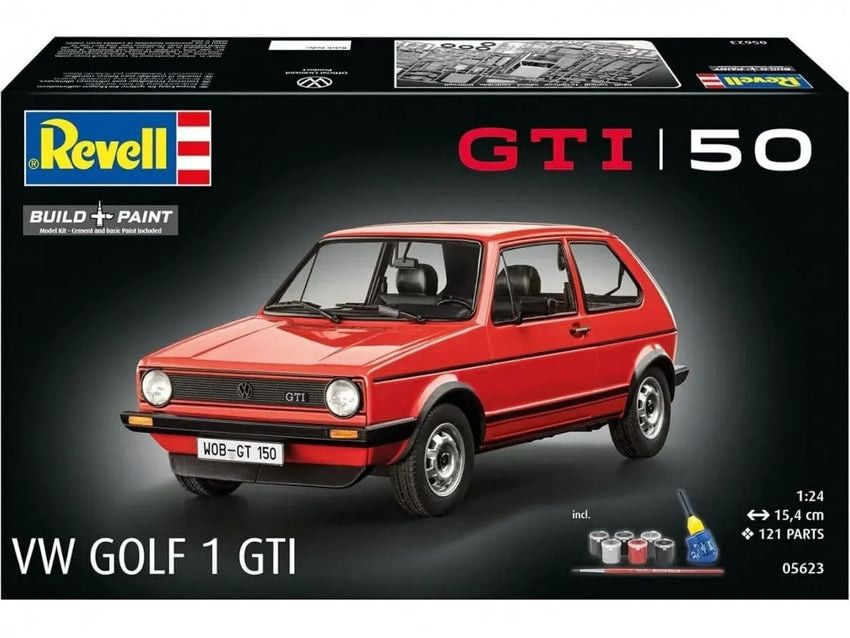 Baksas Surenkami modeliai Revell - 50 Years Volkswagen Golf 1 GTI, 1/24