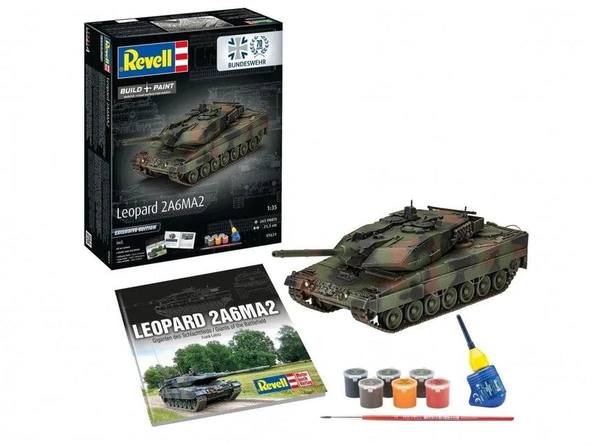Baksas Surenkami modeliai Revell - 70 Years Bundeswehr: Leopard 2A6MA2 „Exclusive Edition“ 1:35