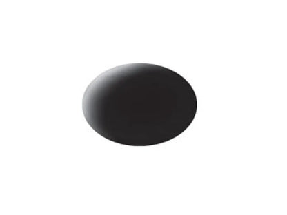 Revell - Aqua Color, Black, Matt, RAL 9011, 18ml, 08-Modelių dažai-Brain Games LT
