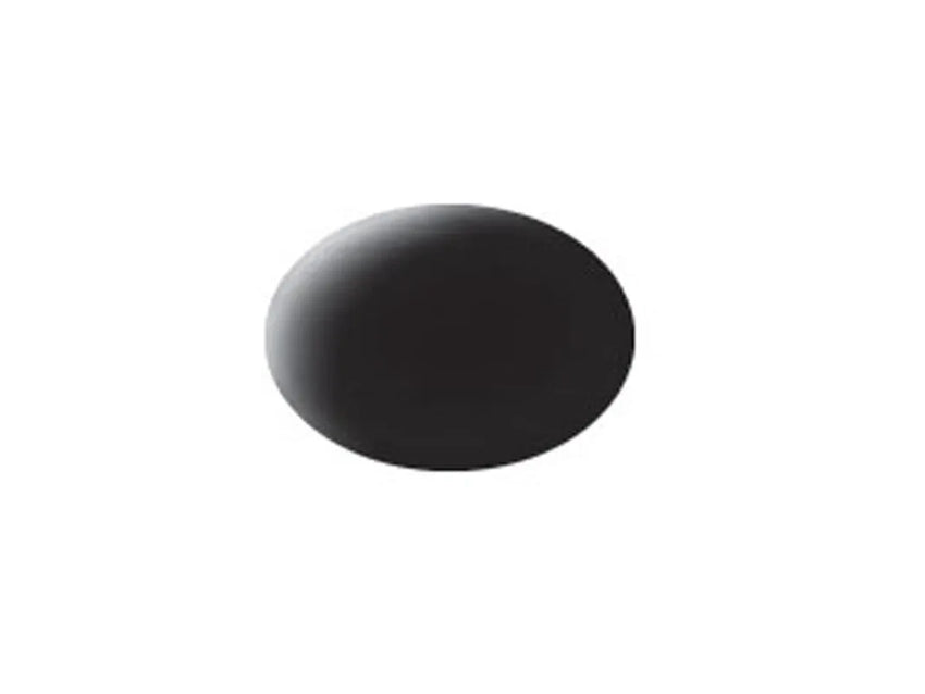 Revell - Aqua Color, Black, Matt, RAL 9011, 18ml, 08-Modelių dažai-Brain Games LT