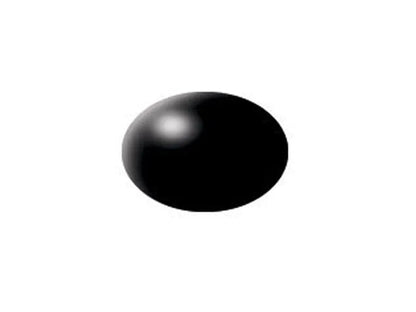 Revell - Aqua Color, Black, Silk, RAL 9005, 18ml, 302-Modelių dažai-Brain Games LT