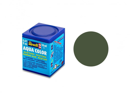 Revell - Aqua Color, Bronze Green, Matt, RAL 6031, 18ml, 65-Modelių dažai-Brain Games LT