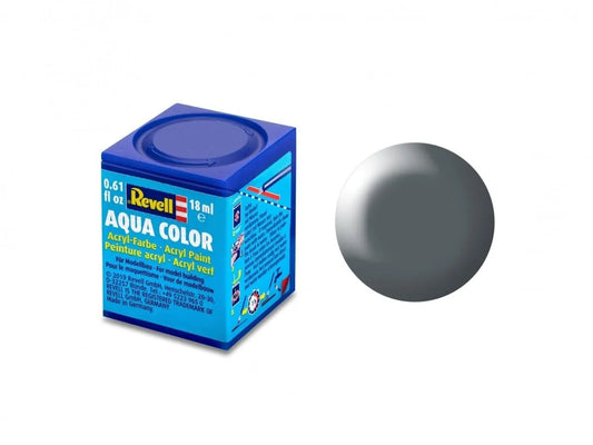 Revell - Aqua Color, Dark Grey, Silk, 18ml, 378-Modelių dažai-Brain Games LT