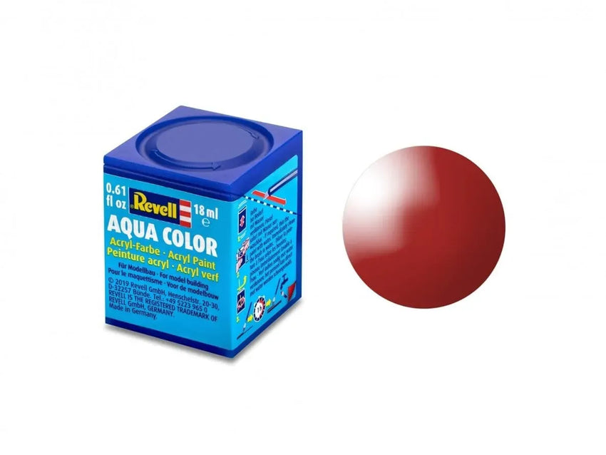 Revell - Aqua Color, Fiery Red, Gloss, 18ml, 31-Surenkami modeliai-Brain Games LT