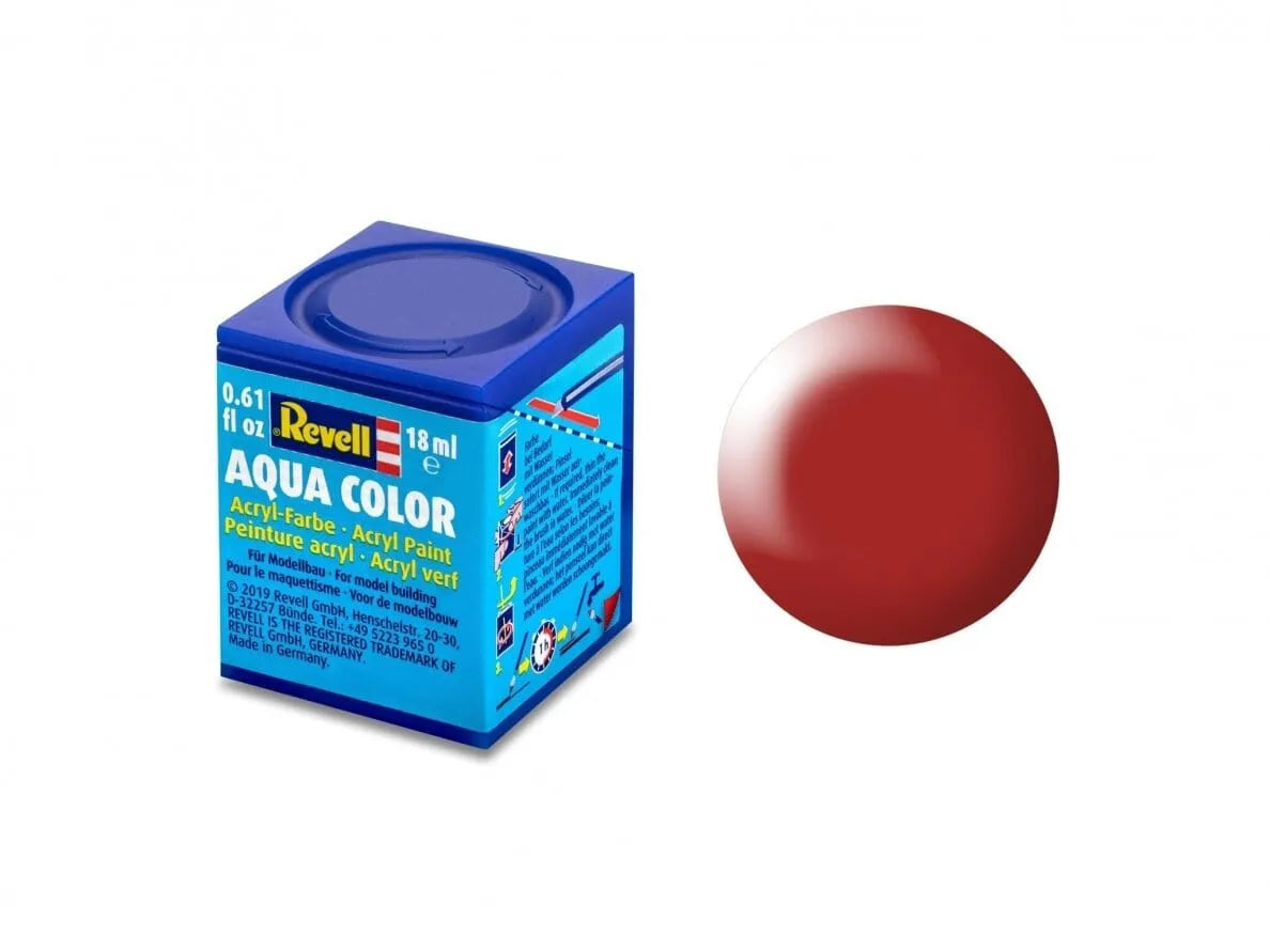 Revell - Aqua Color, Fiery Red, Silk, 18ml, 330-Modelių dažai-Brain Games LT