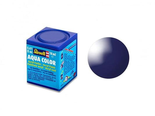 Revell - Aqua Color, Night Blue, Gloss, RAL 5022, 18ml, 54-Modelių dažai-Brain Games LT