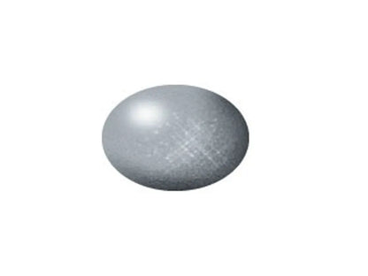 Revell - Aqua Color, Silver, Metallic, 18ml, 90-Modelių dažai-Brain Games LT