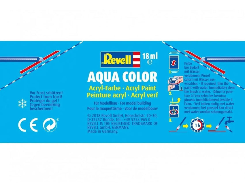 Revell - Aqua Color, Steel, Metallic, 18ml, 91-Modelių dažai-Brain Games LT