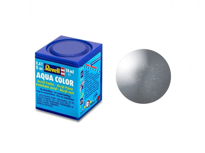 Revell - Aqua Color, Steel, Metallic, 18ml, 91-Modelių dažai-Brain Games LT