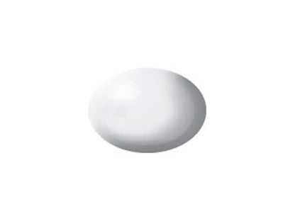 Revell - Aqua Color, White, Silk, RAL 9010, 18ml, 301-Modelių dažai-Brain Games LT