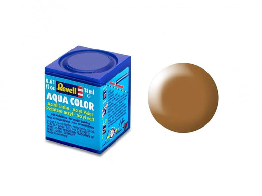 Revell - Aqua Color, Wood Brown, Silk, 18ml, 382-Modelių dažai-Brain Games LT