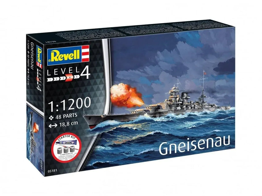 Baksas Surenkami modeliai Revell - Battleship Gneisenau, 1/1200
