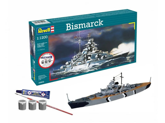 Revell - Bismarck, 1/1200-Surenkami modeliai-Brain Games LT