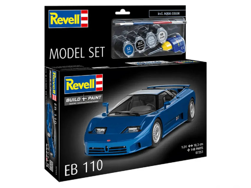Revell - Bugatti EB110, 1/24-Surenkami modeliai-Brain Games LT