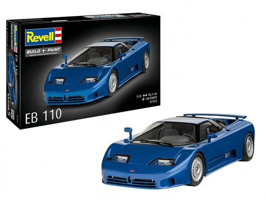 Revell - Bugatti EB110, 1/24-Surenkami modeliai-Brain Games LT