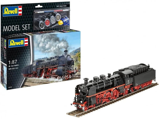 Revell - Express Loco BR 18 505 with Tender, 1/87-Surenkami modeliai-Brain Games LT