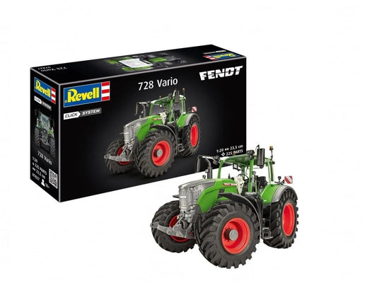 Revell - Fendt 728 Vario Tractor (Click System), 1/20-Stalo žaidimai-Brain Games LT
