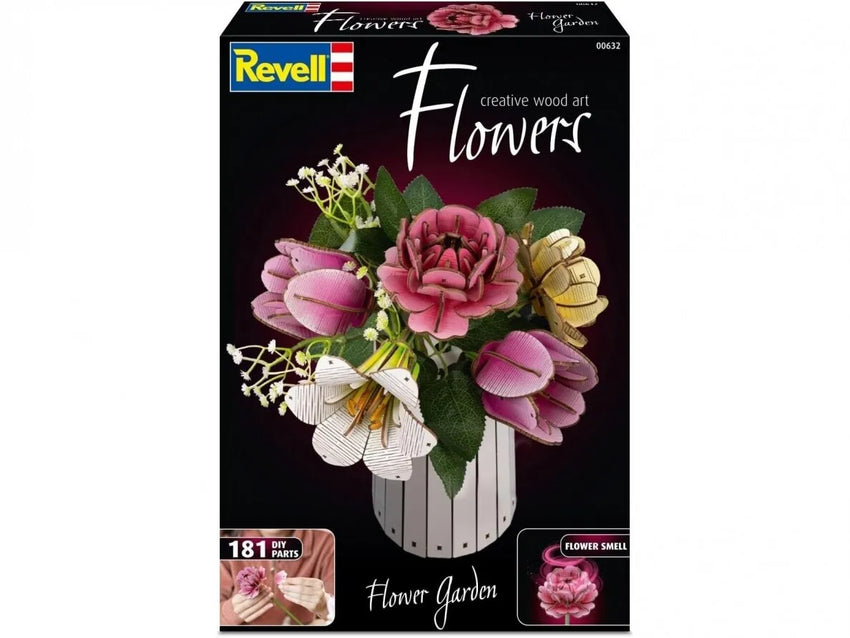 Revell - Flower Garden – 3D medinis gėlių puokštės konstruktorius-Surenkami modeliai-Brain Games LT