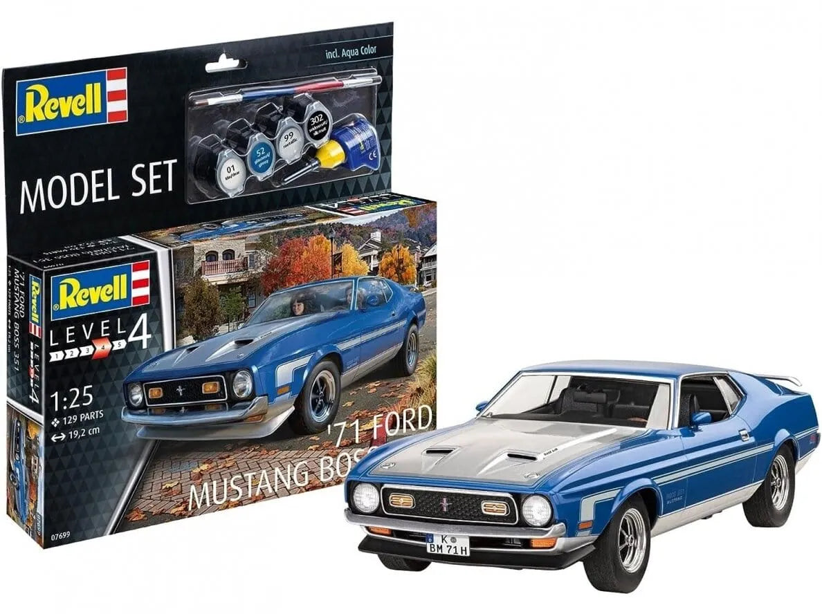 Revell - Ford Mustang '71 Mustang Boss 351-Surenkami modeliai-Brain Games LT