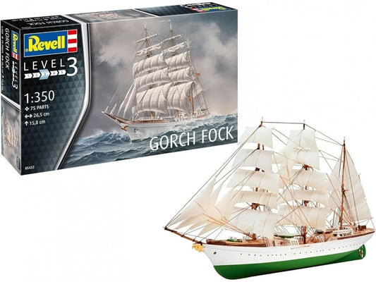 Revell - Gorch Fock, 1/350-Surenkami modeliai-Brain Games LT