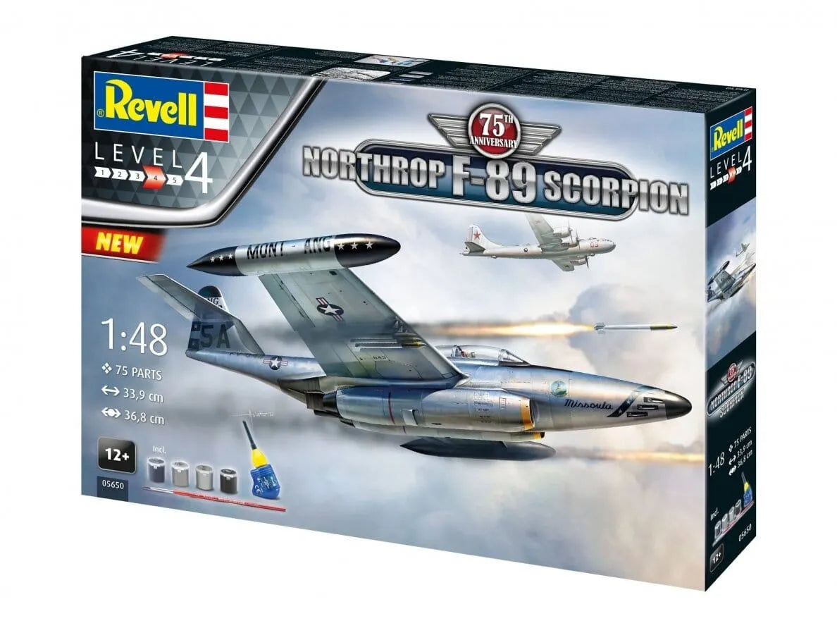 Revell - Northrop F-89 Scorpion 75th Anniversary-Surenkami modeliai-Brain Games LT