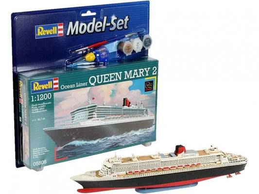 Revell - Ocean Liner Queen Mary 2, 1/1200-Surenkami modeliai-Brain Games LT