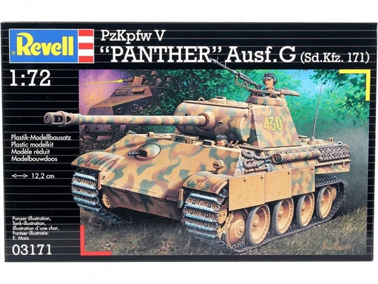 Revell - PzKpfw V Panther Ausf.G, 1/72-Surenkami modeliai-Brain Games LT