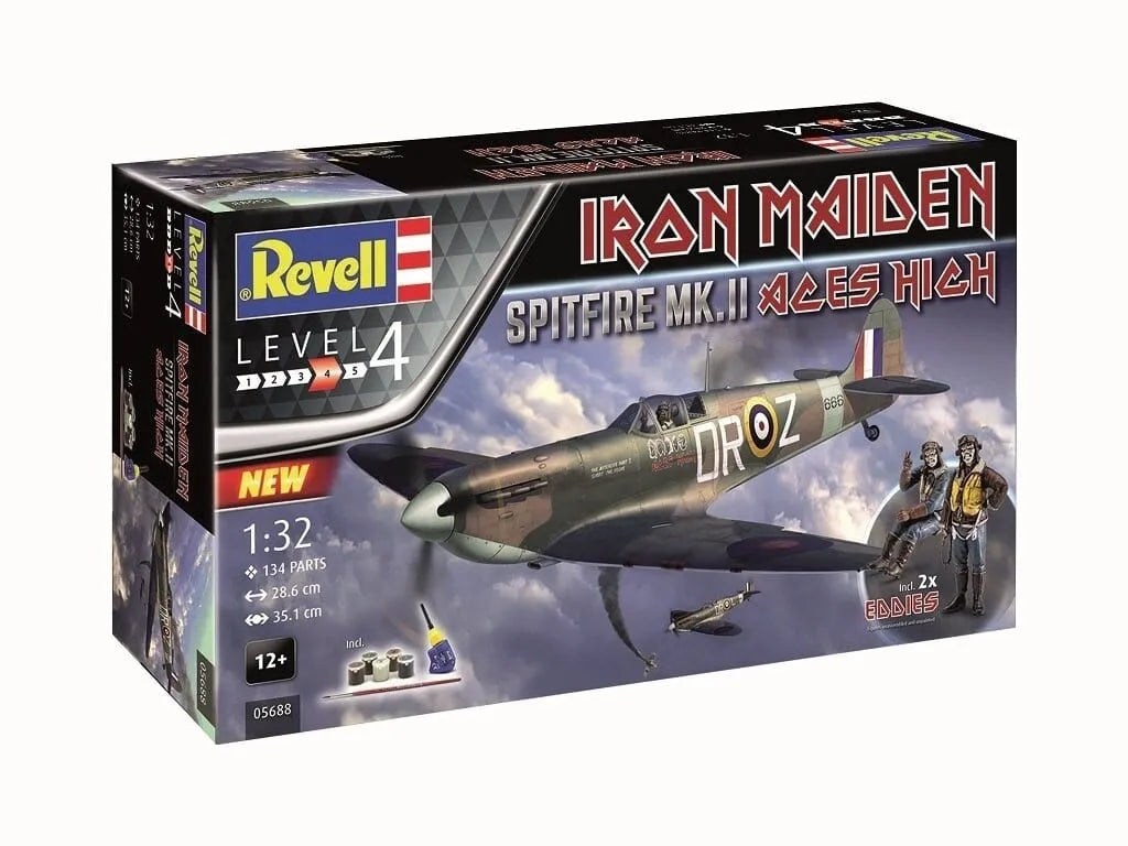 Revell - Spitfire Mk.II Aces High 35th Anniversary Iron Maiden-Surenkami modeliai-Brain Games LT
