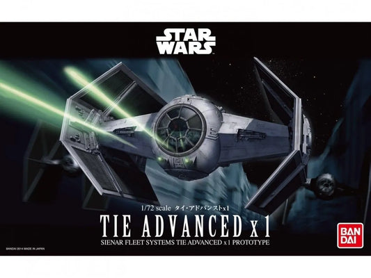 Revell - Star Wars TIE Advanced x1 (Bandai), 1/72-Surenkami modeliai-Brain Games LT