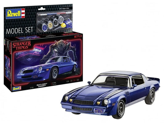 Revell - "Stranger Things" Billy's 1979 Chevy Camaro Z-28, 1/24-Surenkami modeliai-Brain Games LT