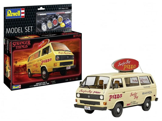 Revell - "Stranger Things" VW T3 Bus "Surfer Boy" 1/25-Surenkami modeliai-Brain Games LT