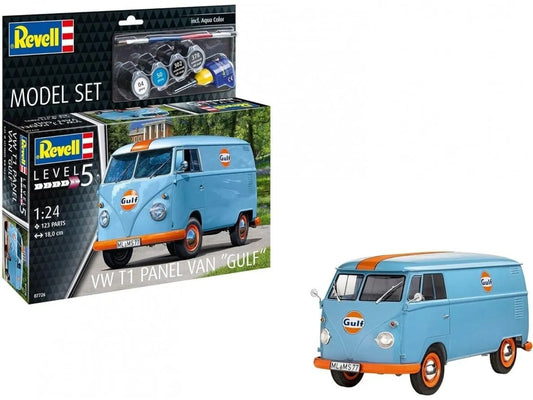 Revell - Volkswagen T1 panel van (Gulf Decoration)-Surenkami modeliai-Brain Games LT