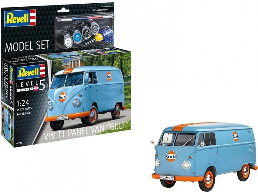 Baksas Surenkami modeliai Revell - Volkswagen T1 panel van (Gulf Decoration)