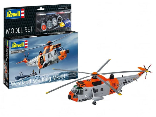Revell -Westland Sea King Mk. 41, 1/72-Surenkami modeliai-Brain Games LT