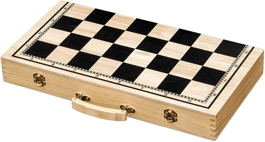 Rinkinys šaškės - šachmatai - nardai, 50mm (Philos 2519)-Klasikiniai žaidimai-Brain Games LT
