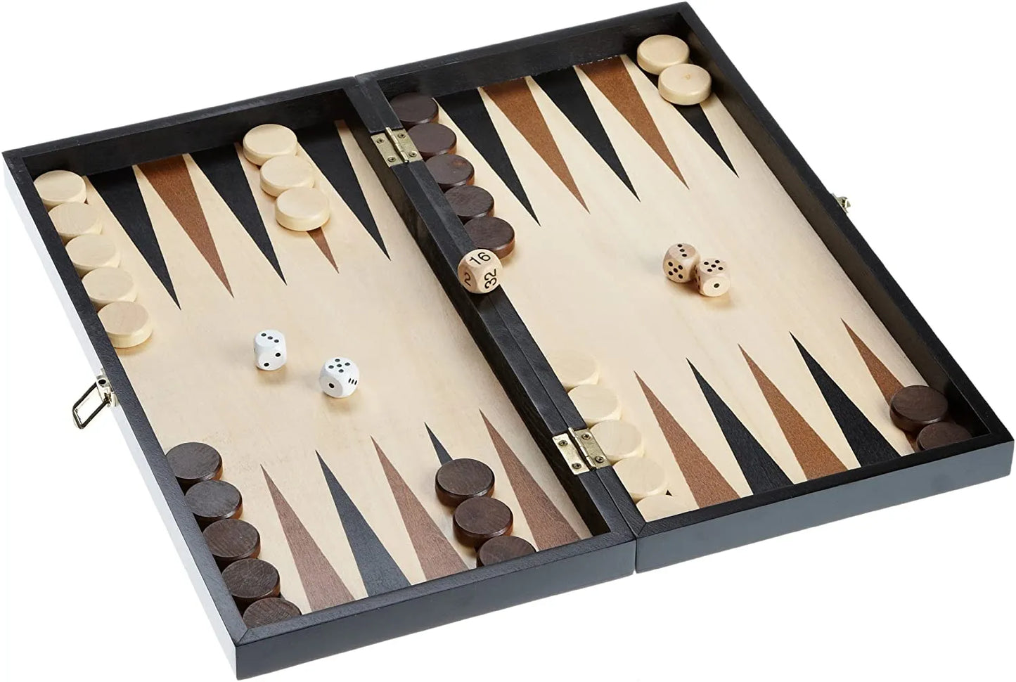 Šaškės - šachmatai - nardai 44 mm (Philos 2514)-Klasikiniai žaidimai-Brain Games LT