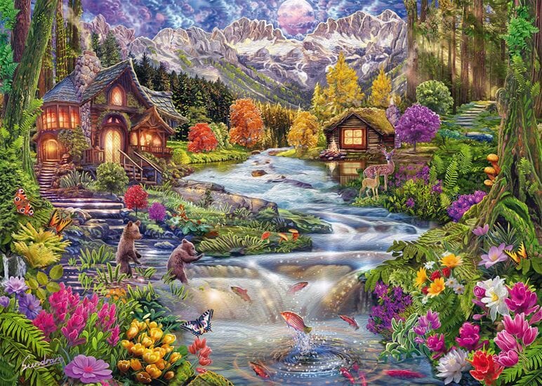 Schmidt Universalios dėlionės An idyllic river in the mountains, 2000
